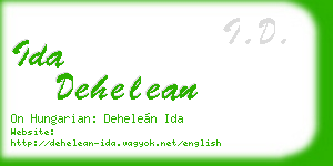 ida dehelean business card